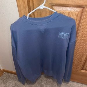 Womens blue crewneck